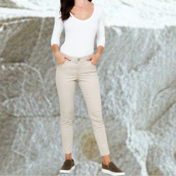 Democracy Warm Taupe / Light Olive “Ab”Solution Skinny Jeans Size 4 - Picture 1 of 12
